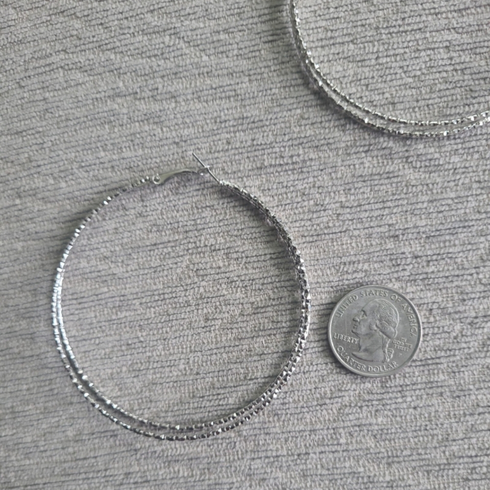 Large Hoop Earrings - Picture 6 of 7